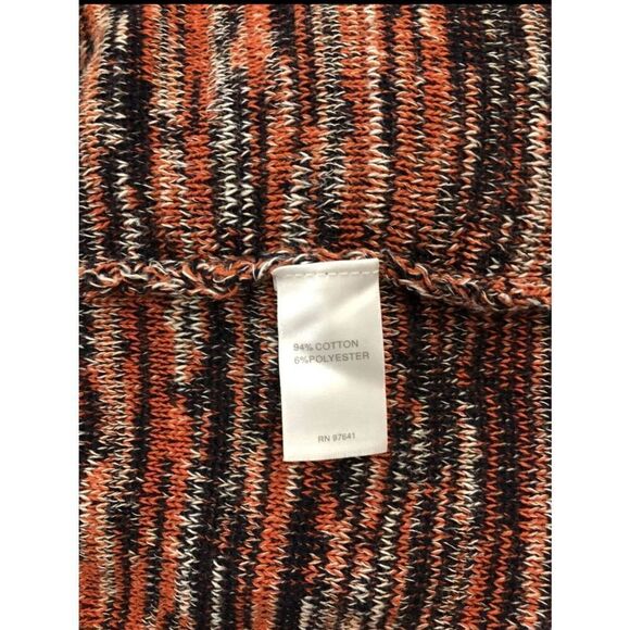 J.Jill Sweater Women Small Purejill Campari Marled Knit Red Black Oversize Boxy - Picture 9 of 13
